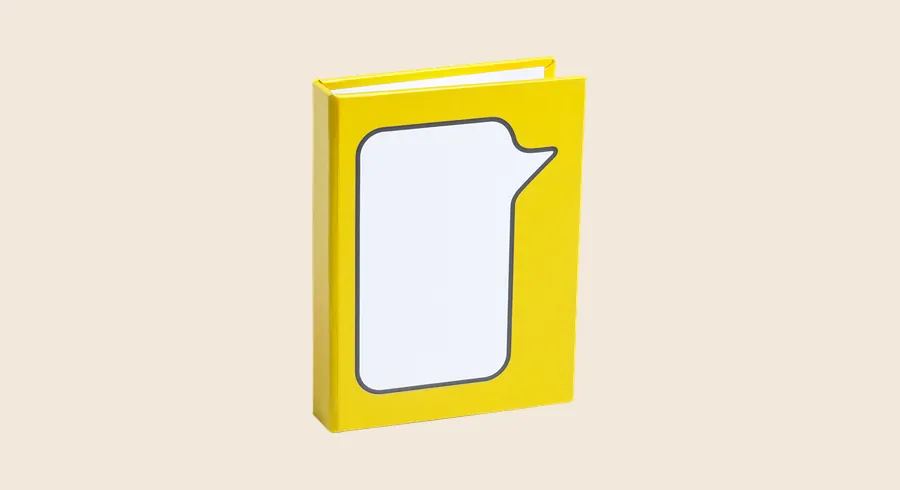 Accesorios de escritorio originales: bloc de notas amarillo con notas en forma de bocadillo