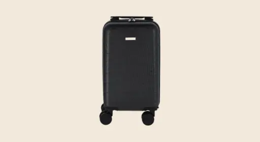 Accesorios de viaje personalizados: maleta trolley rígida negra