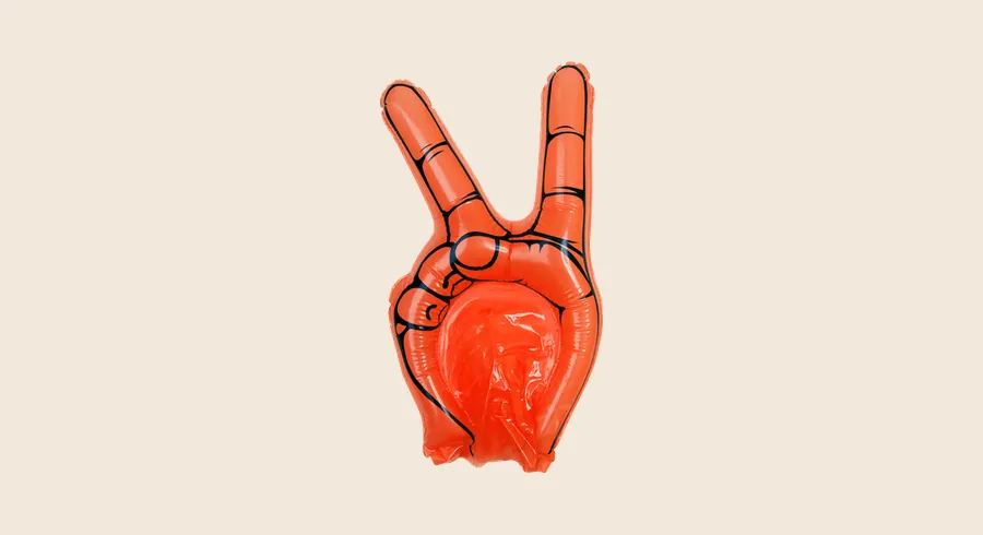 Artículos de animación para fiestas: mano de animación hinchable con el gesto de victoria