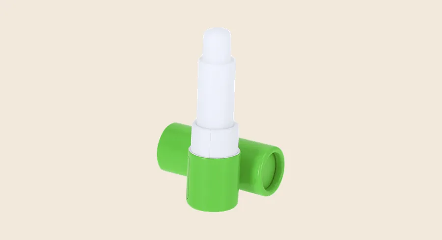 Bálsamos labiales publicitarios: bálsamo labial verde en barra