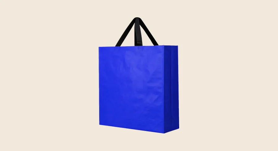 Bolsas non woven personalizadas: bolsa azul con asas negras