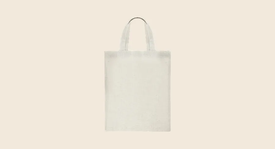 Bolsas para eventos de empresa: bolsa tote de algodón natural con asas cortas