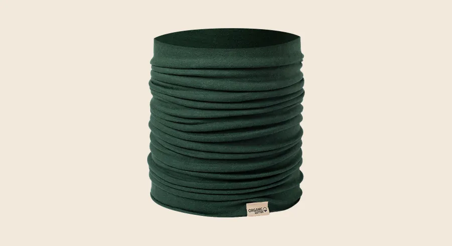 Bragas de cuello personalizadas: braga de cuello verde oscuro lisa