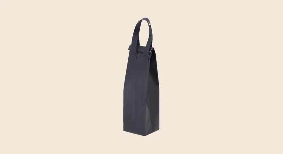 Cajas para botellas de vino personalizadas: bolsa nevera negra para una botella