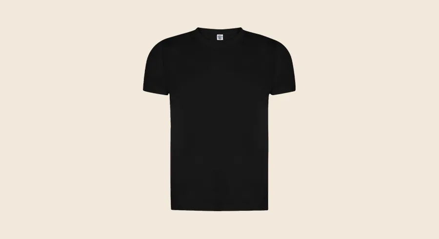 Camisetas de algodón personalizadas: camiseta negra de algodón lisa