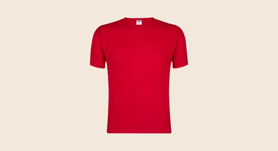 Camisetas para eventos de empresa: camiseta roja de algodón de manga corta