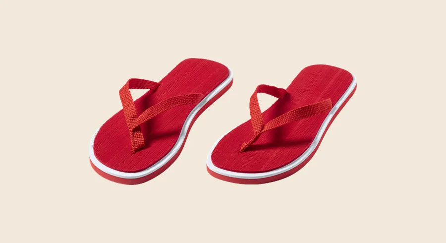 Chanclas personalizadas: chanclas rojas de tiras cruzadas
