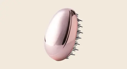Cuidado personal: cepillo para el pelo ovalado color oro rosa