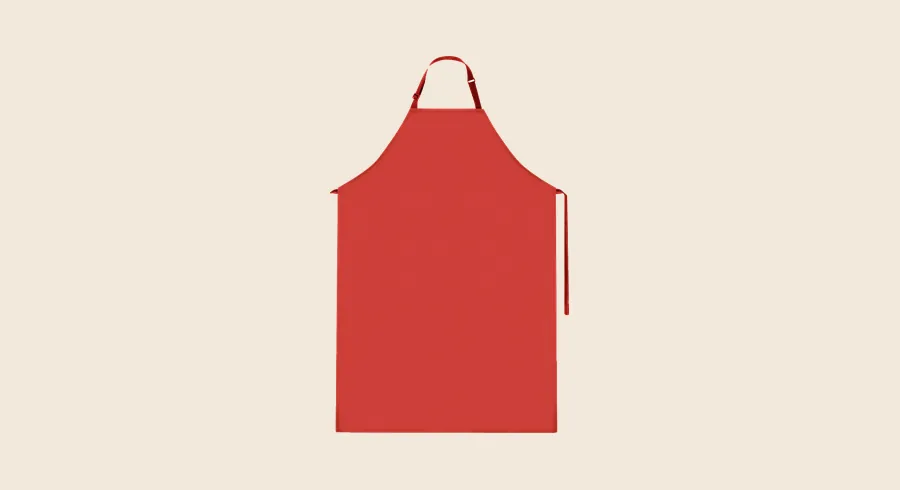 Delantales personalizados: delantal de cocina rojo con tirantes