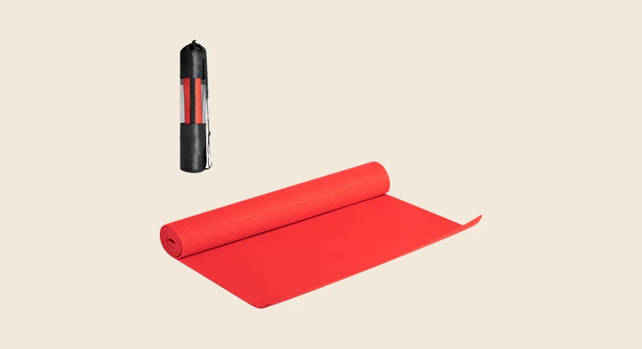 Esterillas de yoga personalizadas: esterilla de yoga roja enrollable