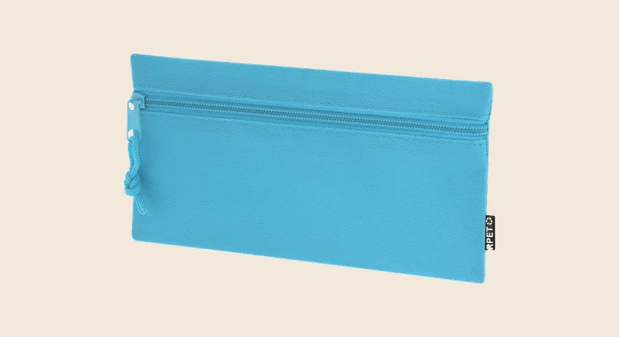 Estuches personalizados: estuche escolar turquesa con cremallera