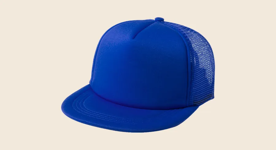 Gorras trucker personalizadas: gorra trucker azul con malla