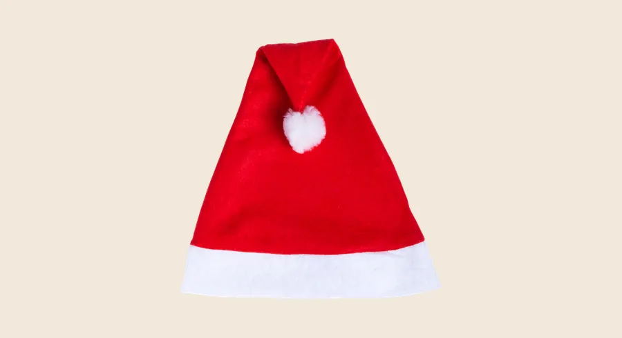 Gorros de Papá Noel personalizados: gorro de Papá Noel rojo con pompón blanco
