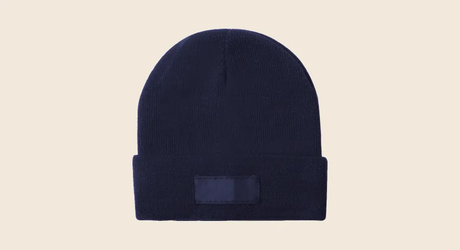 Gorros personalizados: gorro de punto azul marino