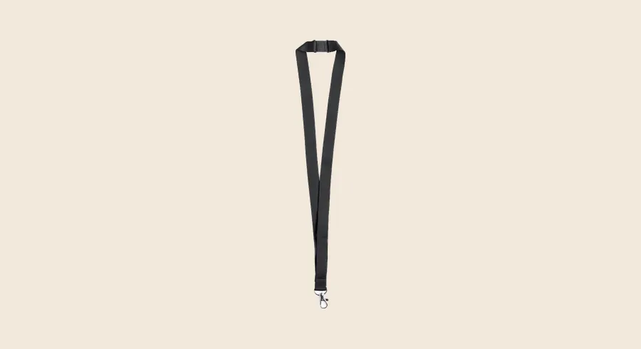 Lanyards personalizados: cordón identificativo negro liso