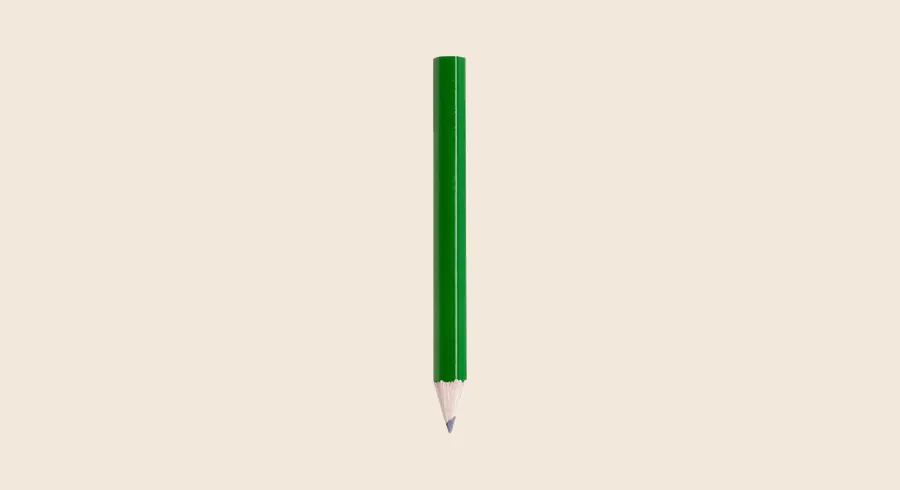 Lápices personalizados: lápiz de madera verde clásico