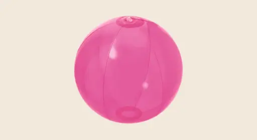 Merchandising de verano: balón hinchable rosa de playa