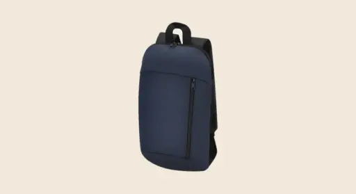 Mochilas personalizadas: mochila azul marino con bolsillo frontal