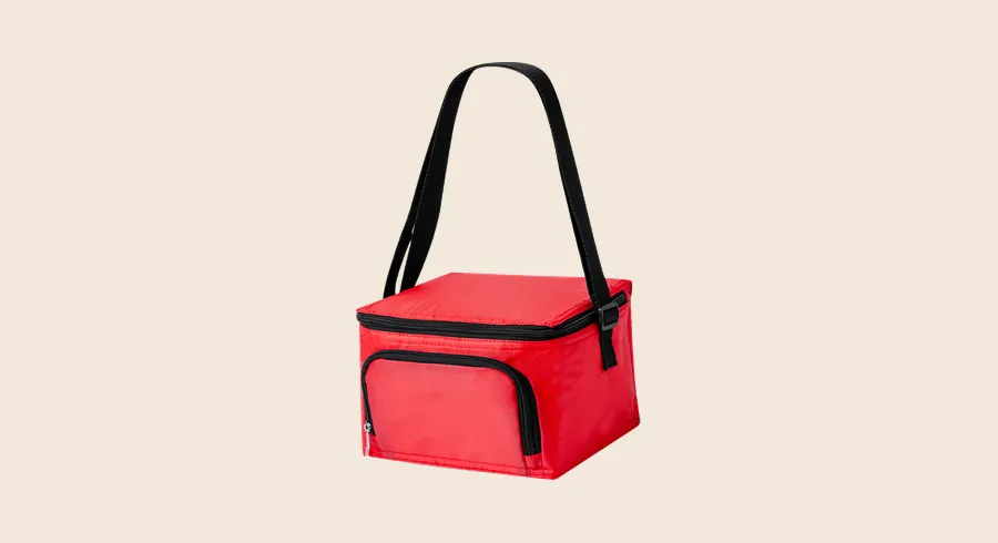Neveras personalizadas: nevera portátil roja con correa