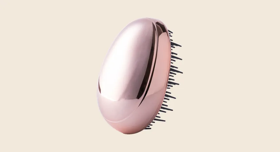 Peines personalizados: cepillo ovalado rosa metalizado