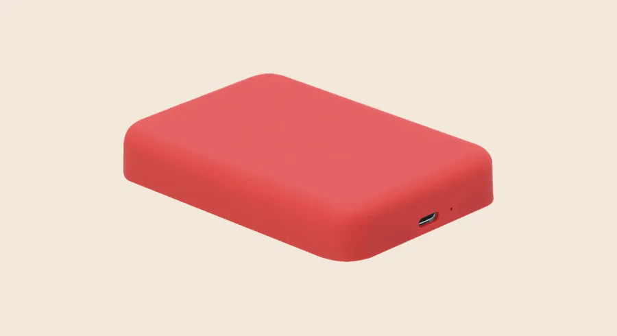 Power banks personalizados: power bank rojo rectangular