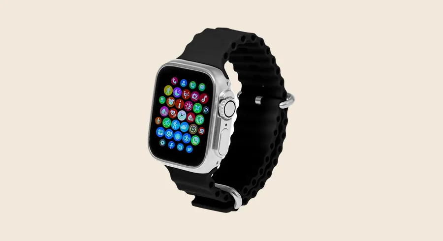 Relojes inteligentes personalizados: reloj inteligente negro con pantalla táctil