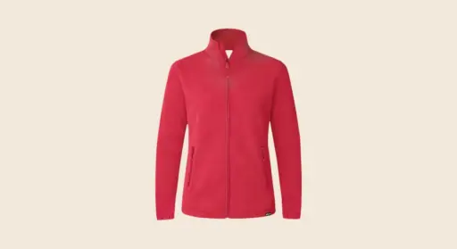 Ropa personalizada para empresas: chaqueta polar roja con cremallera