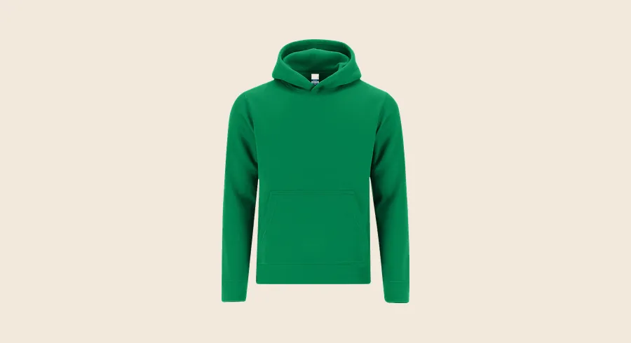 Sudaderas de fin de curso personalizadas: sudadera infantil verde con capucha