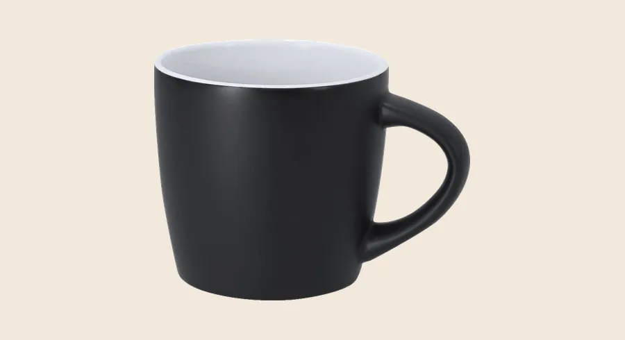 Tazas personalizadas: taza negra brillante con asa