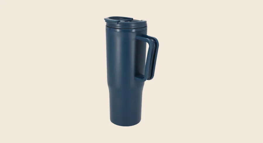 Tazas térmicas personalizadas: taza térmica azul marino con asa