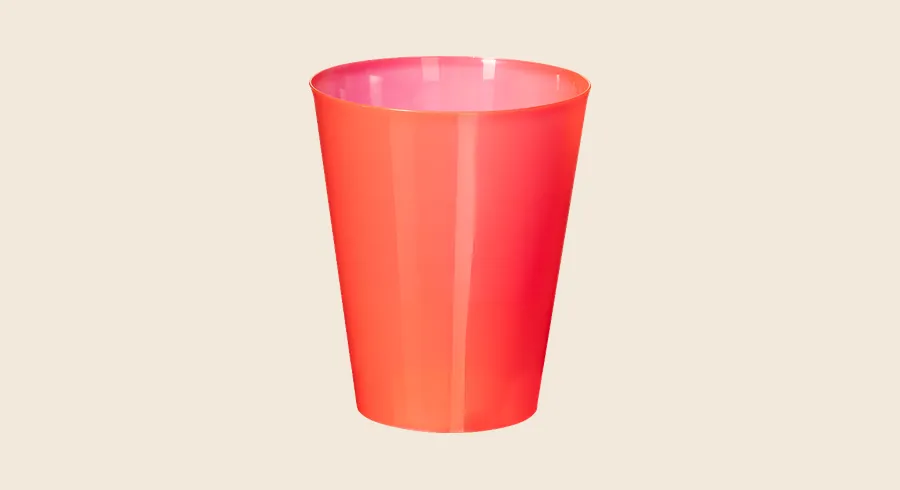 Vasos para festivales: vaso reutilizable rojo de PP translúcido