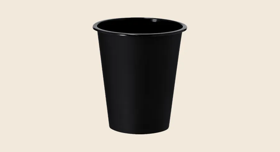 Vasos reutilizables personalizados: vaso reutilizable negro de plástico