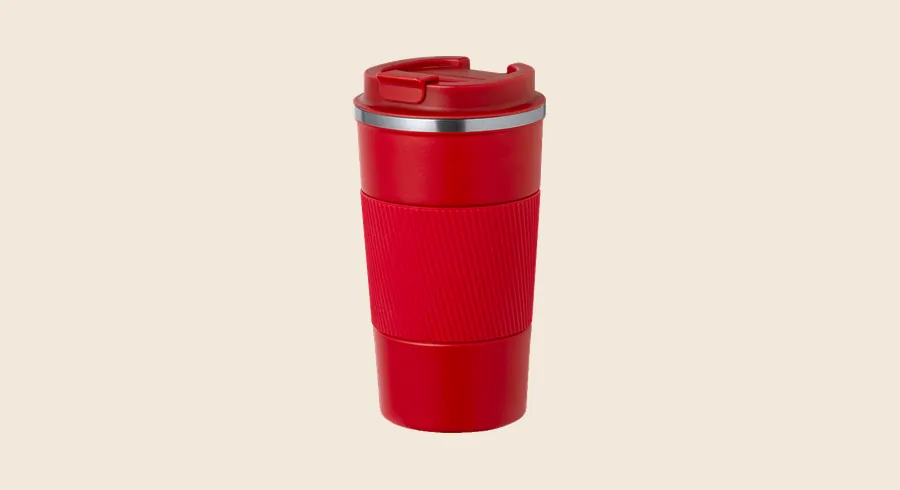 Vasos térmicos personalizados: vaso térmico rojo de acero